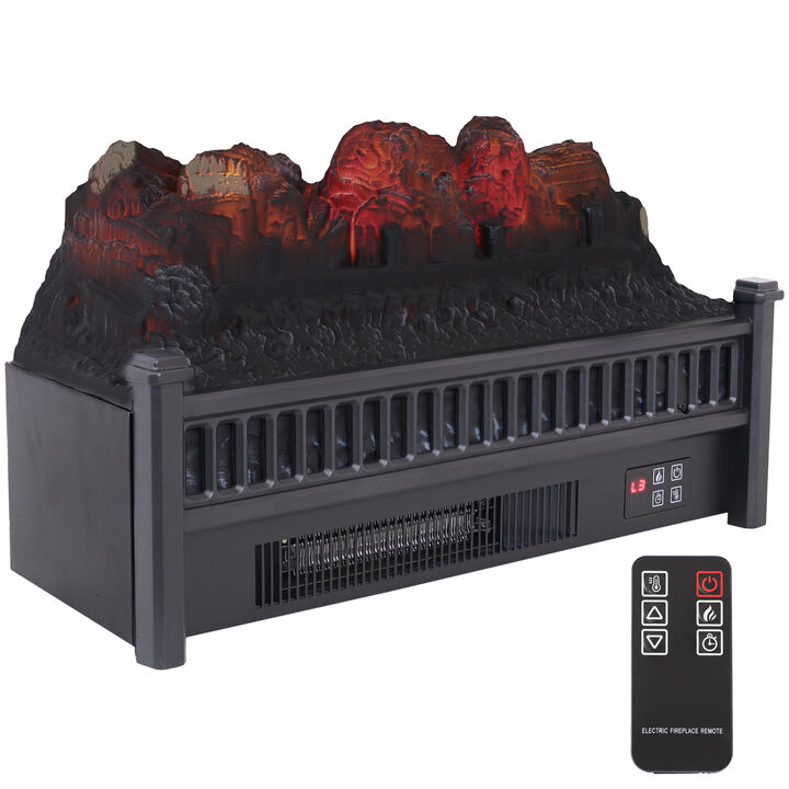 Sunnydaze 23 in Polypropylene Flameless Log Electric Fireplace Insert