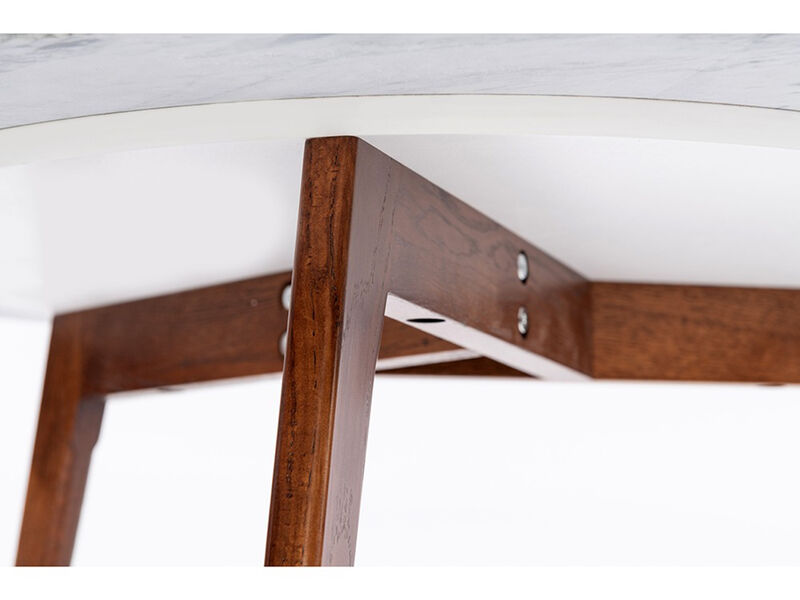 Cherie 15" Round Italian Carrara Side Table
