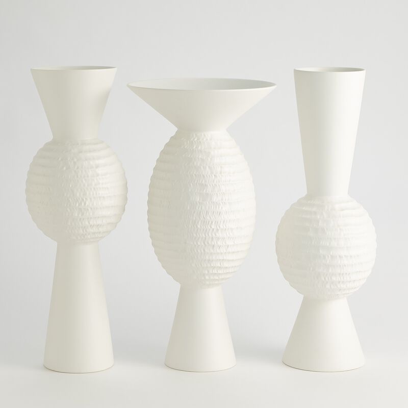 Low Chiseled Orb Vase
