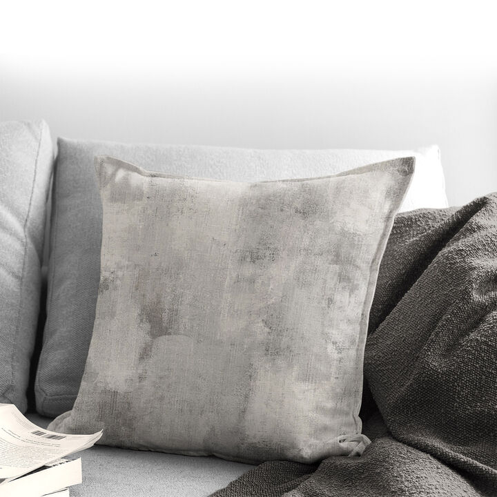 6ix Tailors Fine Linens Thiago Linen Taupe (Marble) Decorative Throw Pillows