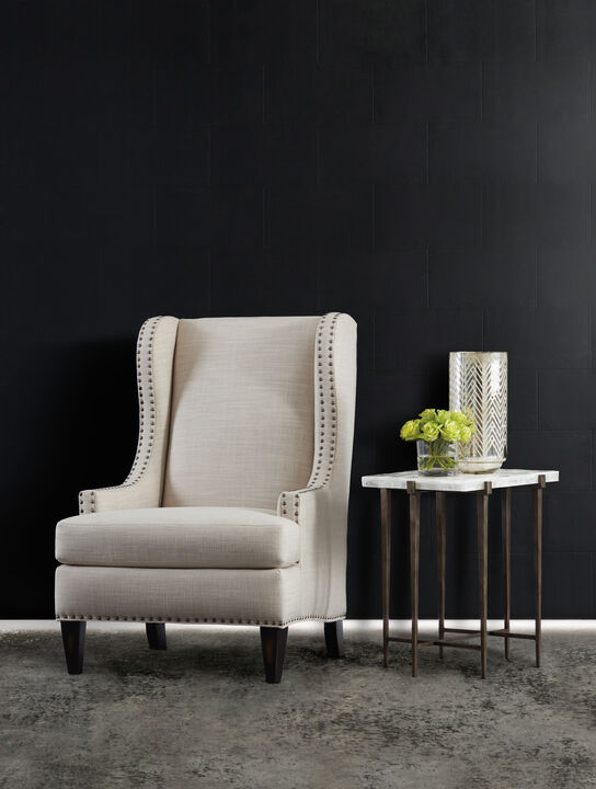 Melange Bellis Accent Table in Cream