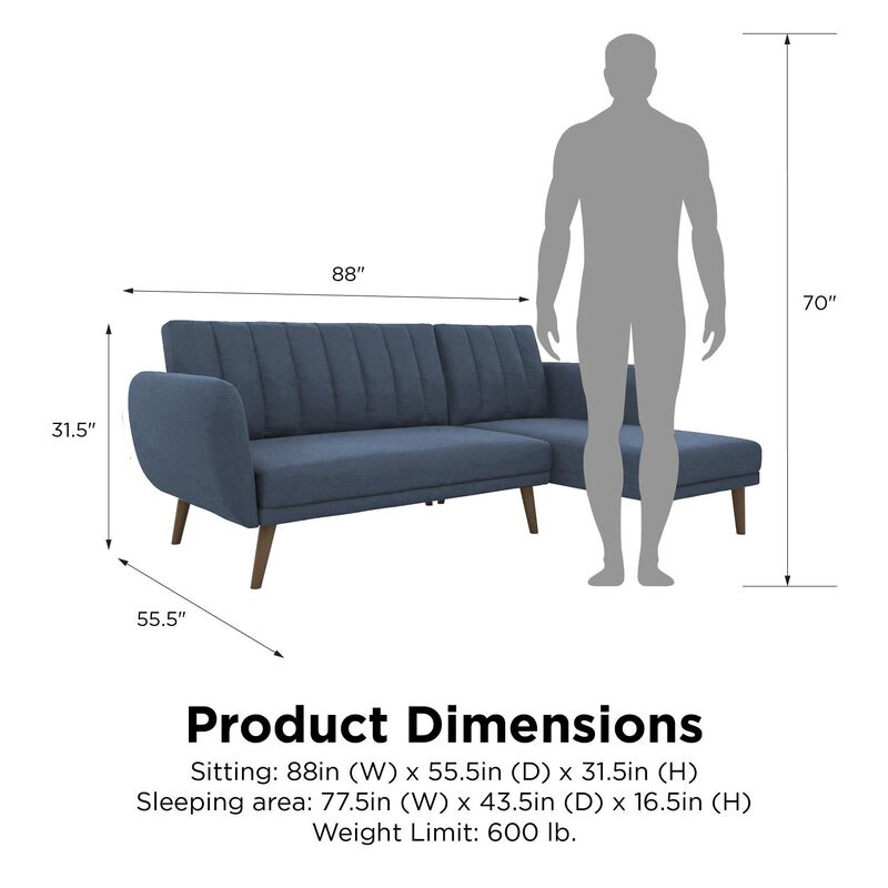 Brittany Sectional Futon Sofa