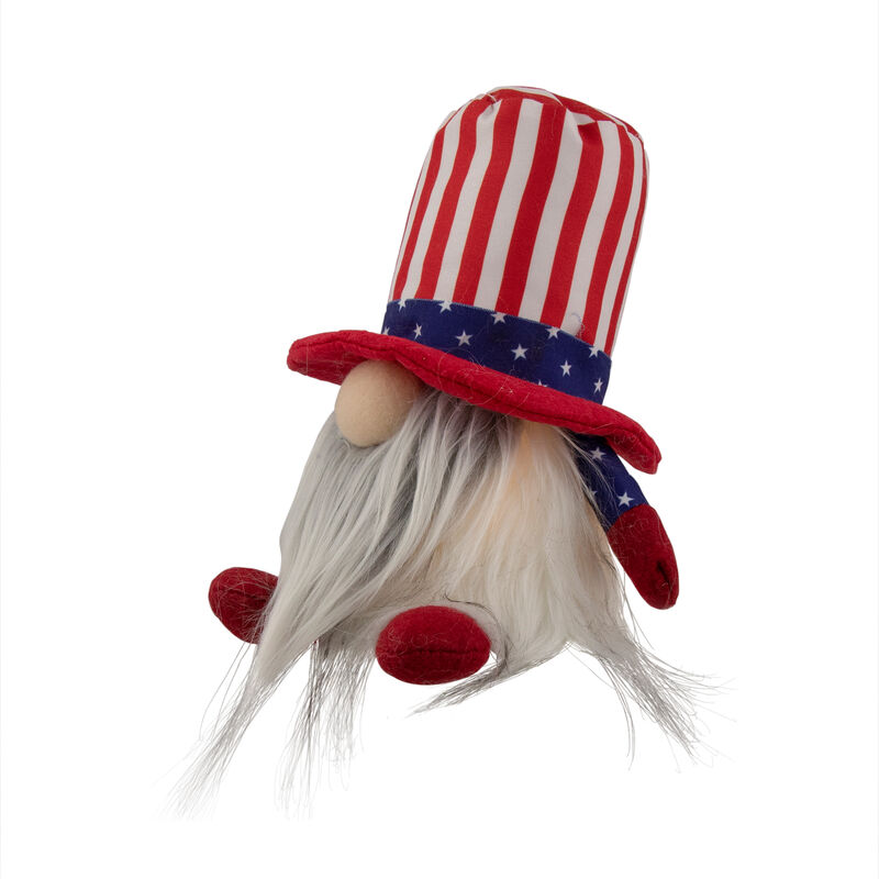 6.75" Lighted Americana Boy 4th of July Patriotic Gnome
