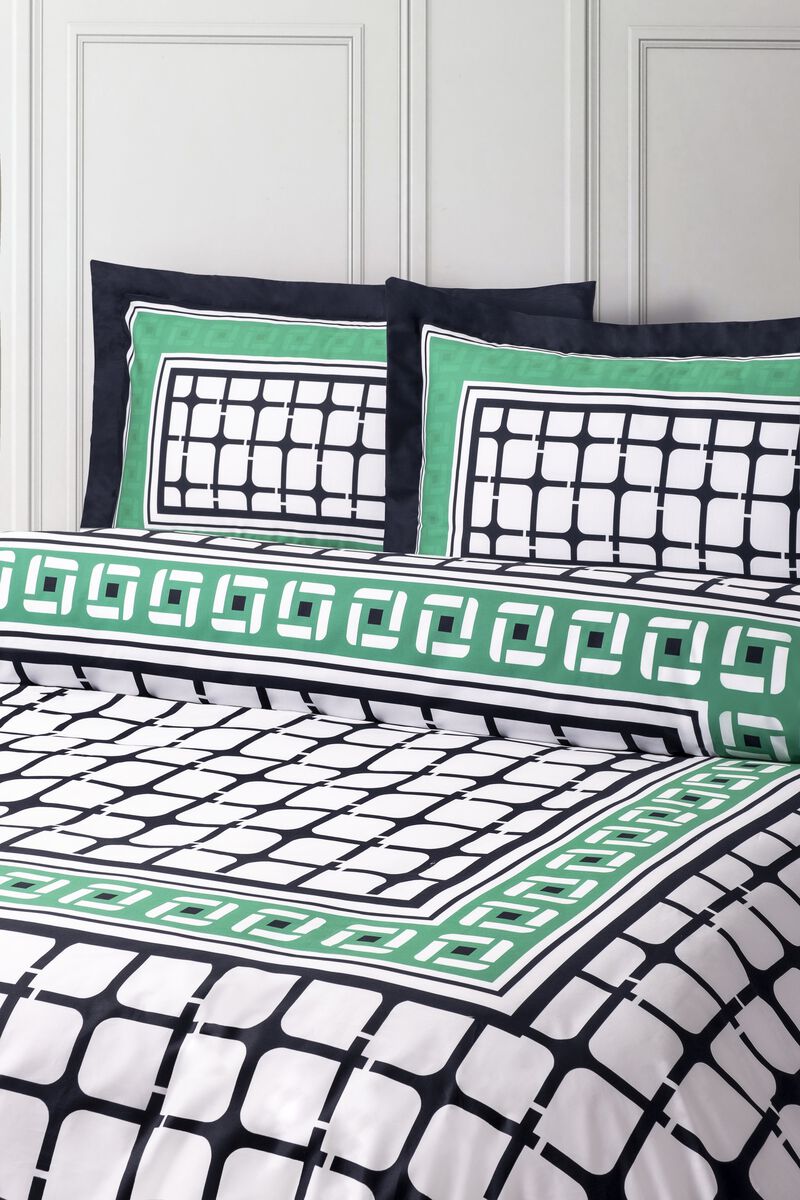 Brooks Brothers Framed Print Cotton Sateen Duvet Cover Set