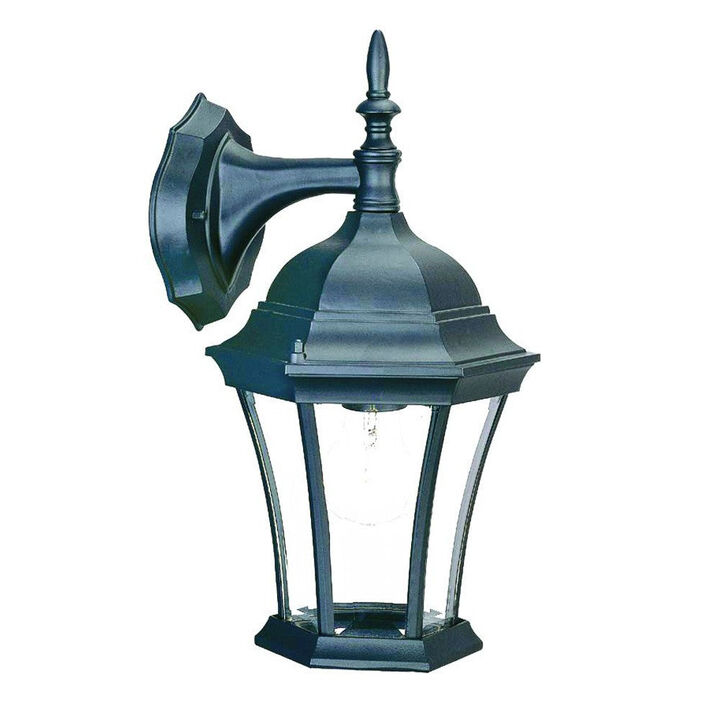 Hivvago Matte Black Hanging Carousel Lantern Wall Light