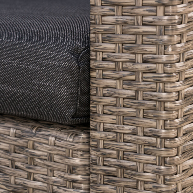 Merax PE Rattan Outdoor Loveseat Sofa