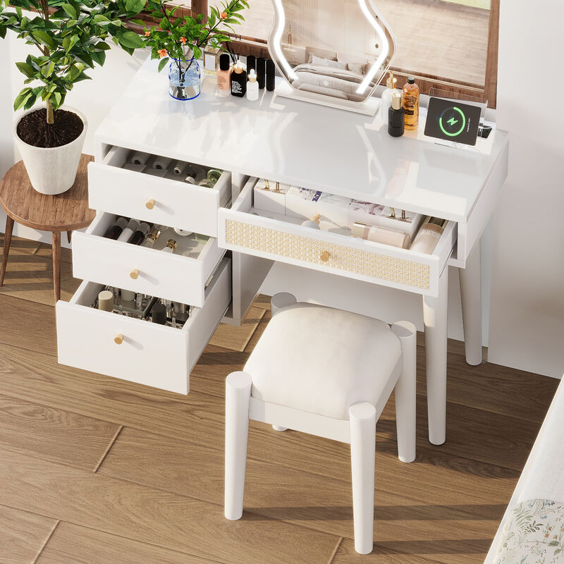 Merax Retro Bohemian Style Makeup Vanity Set