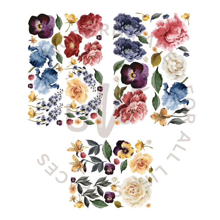Vintage Floral Wall Decals