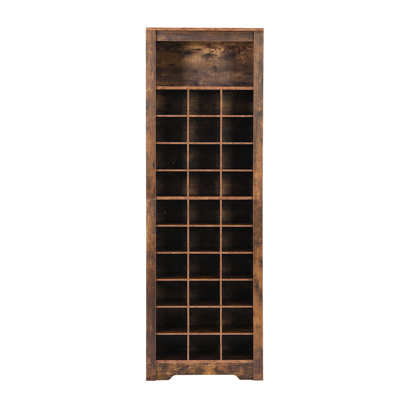 Merax Contemporary Cubby Console  Shoe Cabinet