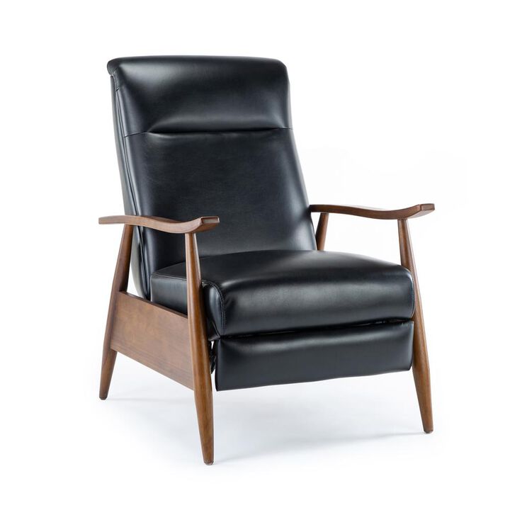 Comfort Pointe Solaris Wood Arm Push Back Recliner - Black