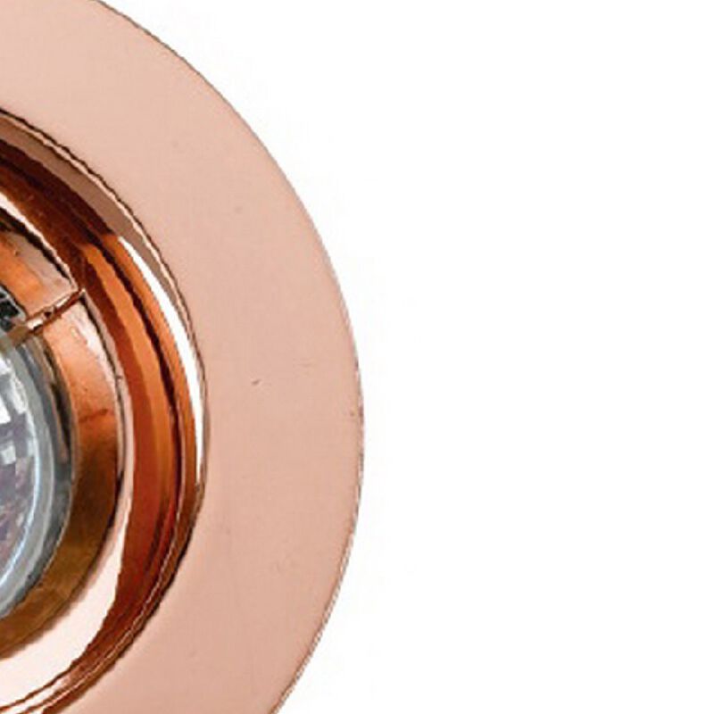 3.75 Inch 12V Round Ceiling Light with Metal, Antique Copper - Benzara