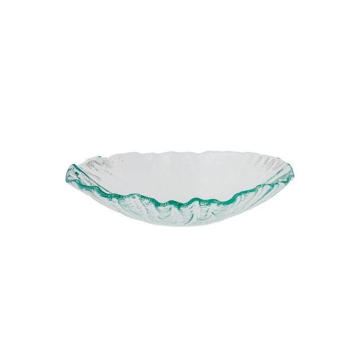 Glass Dinnerware 17.75" x 10" x h:3" 64 oz. Oval Clear Glass Deep Plate