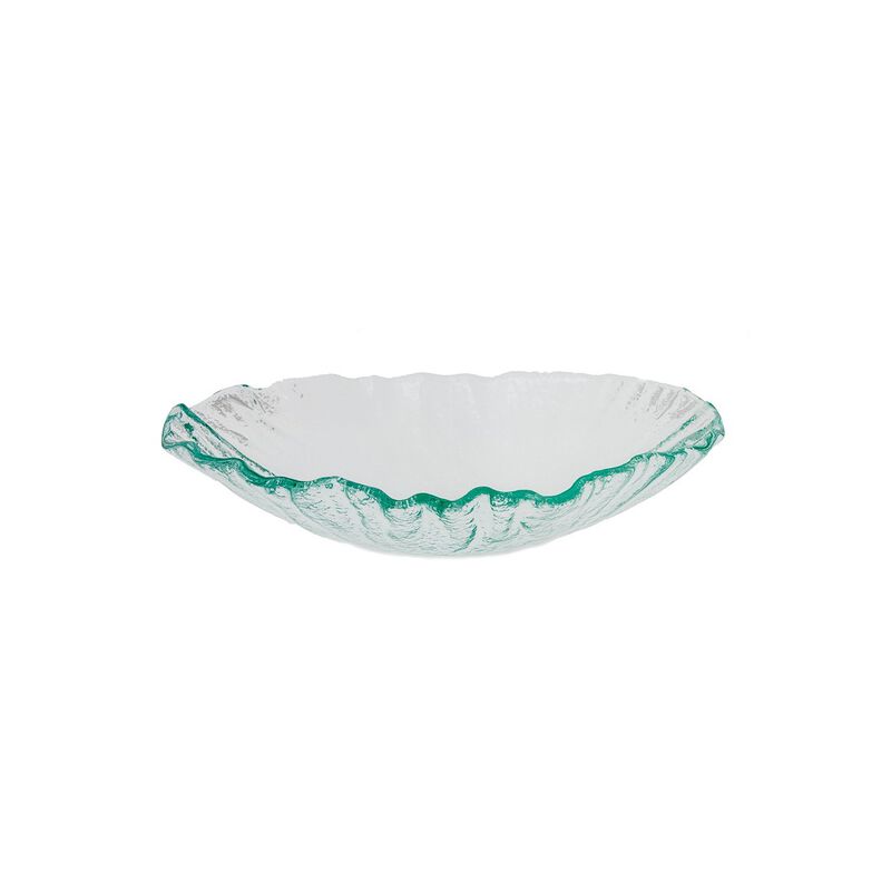 Glass Dinnerware 17.75" x 10" x h:3" 64 oz. Oval Clear Glass Deep Plate