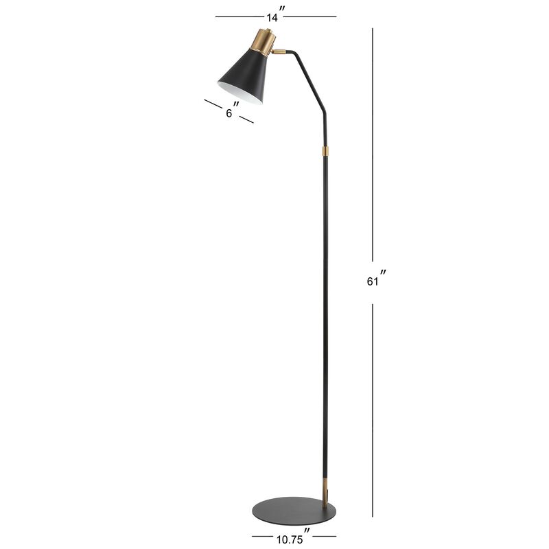 Apollo Modern Metal LED Task Floor Lamp