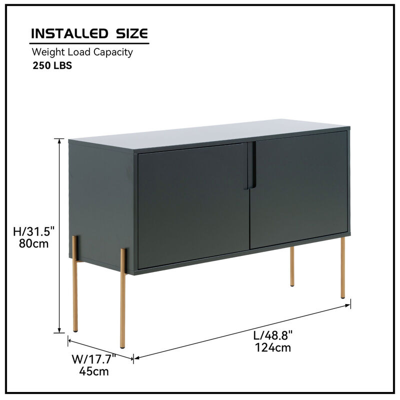 Modern Entertainment TV Stand Storage Cabinet Sideboard Buffet Table For Living Room Kitchen