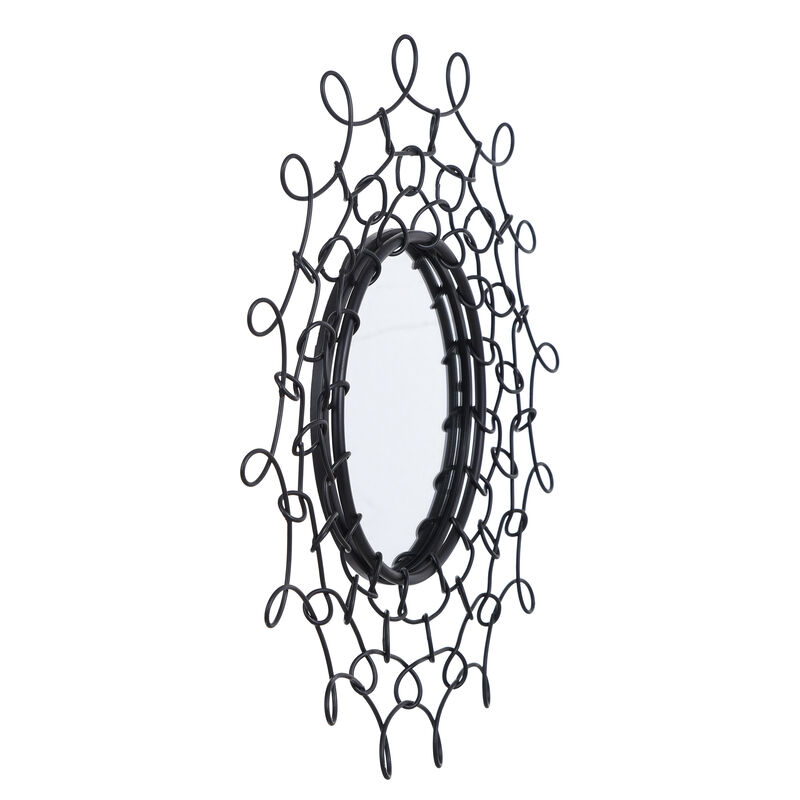 Black Chain Link Mirror Large