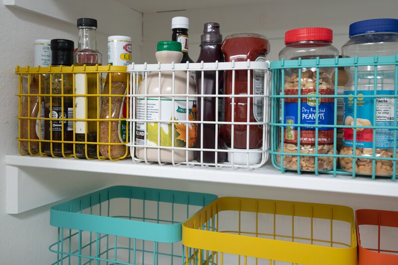 Loop Heavy-Duty Wire Bin-Small-Turquoise