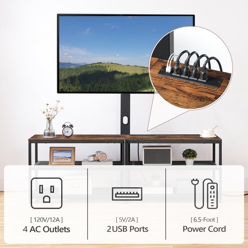 59" TV Stand,Entertainment Center Media Console,up to 75 inch