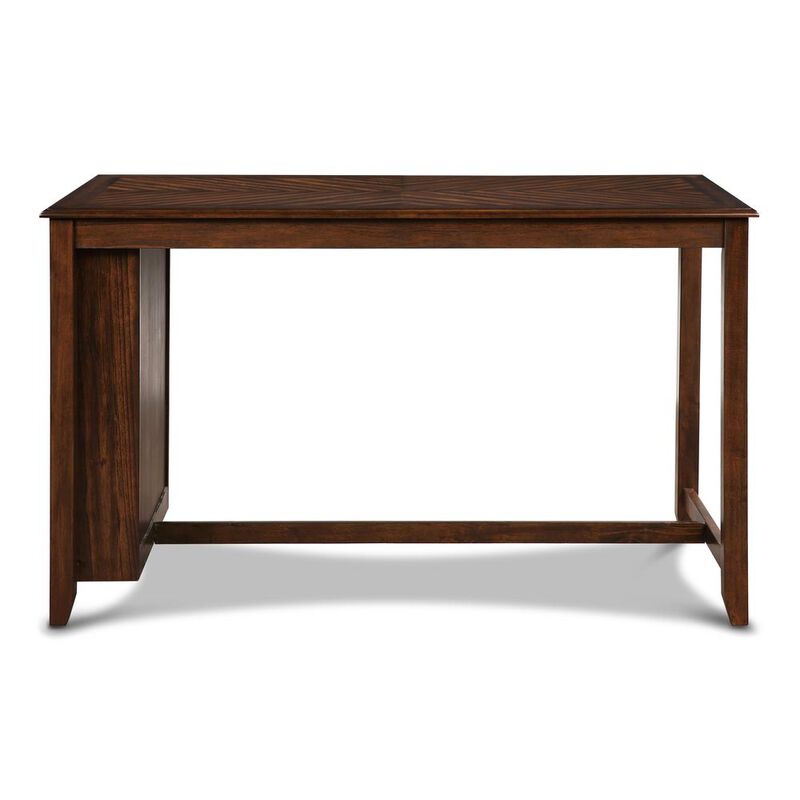 New Classic Furniture Amy 5-pc Wood Rectangle Counter Set with 4 Chairs in Cherry