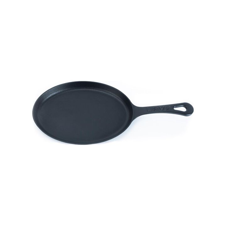 Cast Iron 9.25" x 7" x h:1" Oval Black Cast Iron Pan