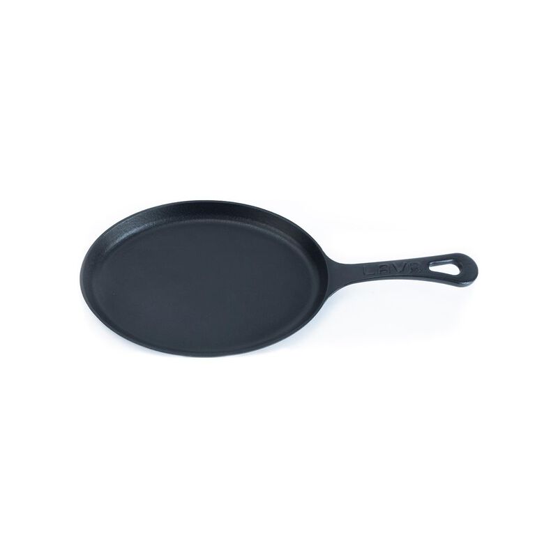 Cast Iron 9.25" x 7" x h:1" Oval Black Cast Iron Pan