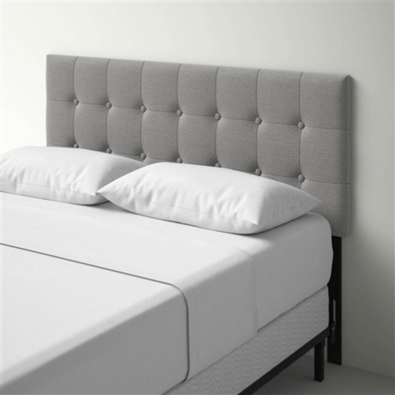 Fabric Upholstered Button Tufted Headboard for Modern Bedroom Decor