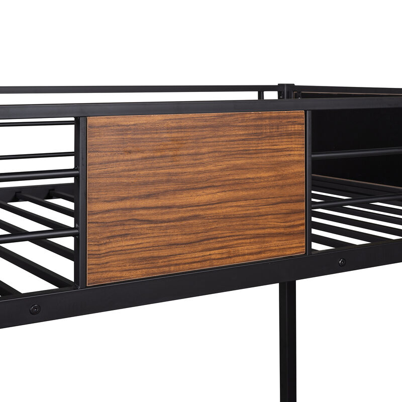 Merax Steel Frame Bunk Bed with Safety Rail