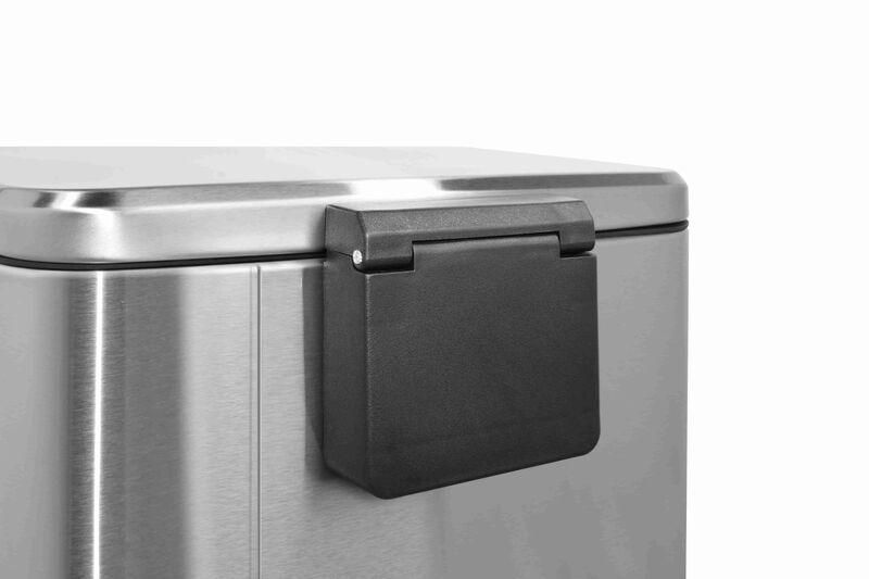 8 Gallon Stylish Rectangular Shape Stainless Steel Trash Can