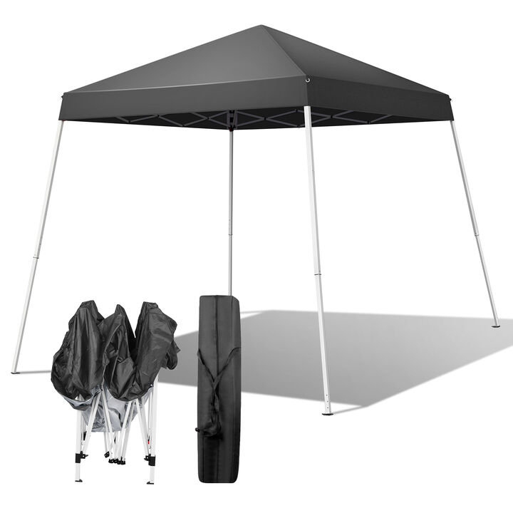 Pop-Up Canopy Tent with Slant Legs, Portable Outdoor Gazebo with Carry Bag