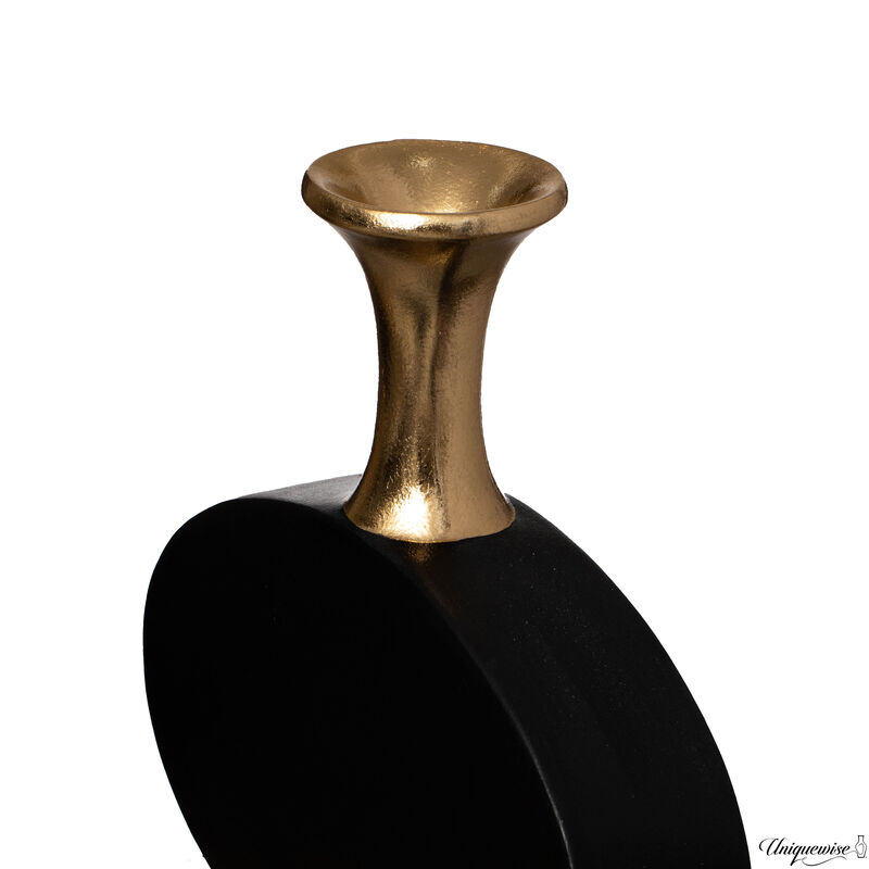32 Inch Gold and Black Tall Floor Vase