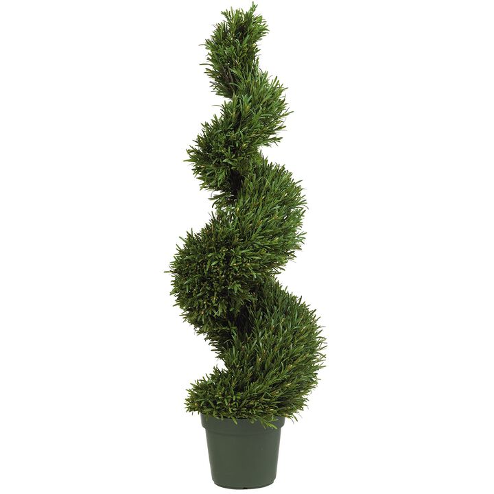 Hivvago 4 Feet Rosemary Spiral Silk Tree (Indoor/Outdoor)