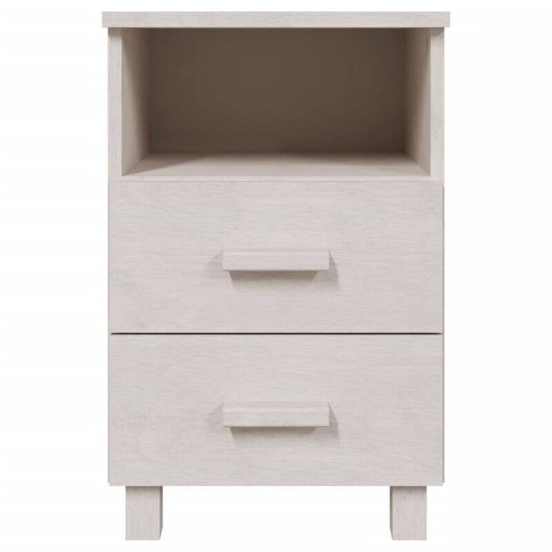 vidaXL Bedside Cabinets 2 pcs White 15.7"x13.8"x24.4" Solid Wood Pine