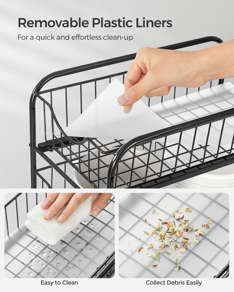 2-Tier Pull-Out Cabinet Organizer - Sliding Storage Solution