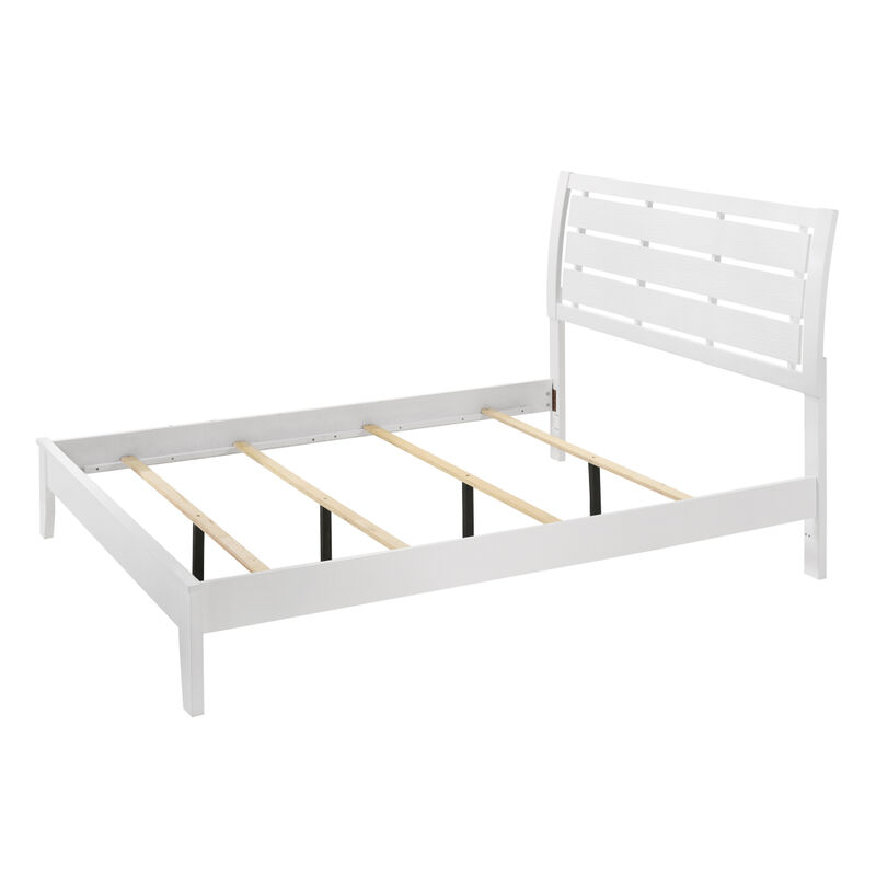 Streamdale Queen Geometric Panel Bed with Curved Headboard