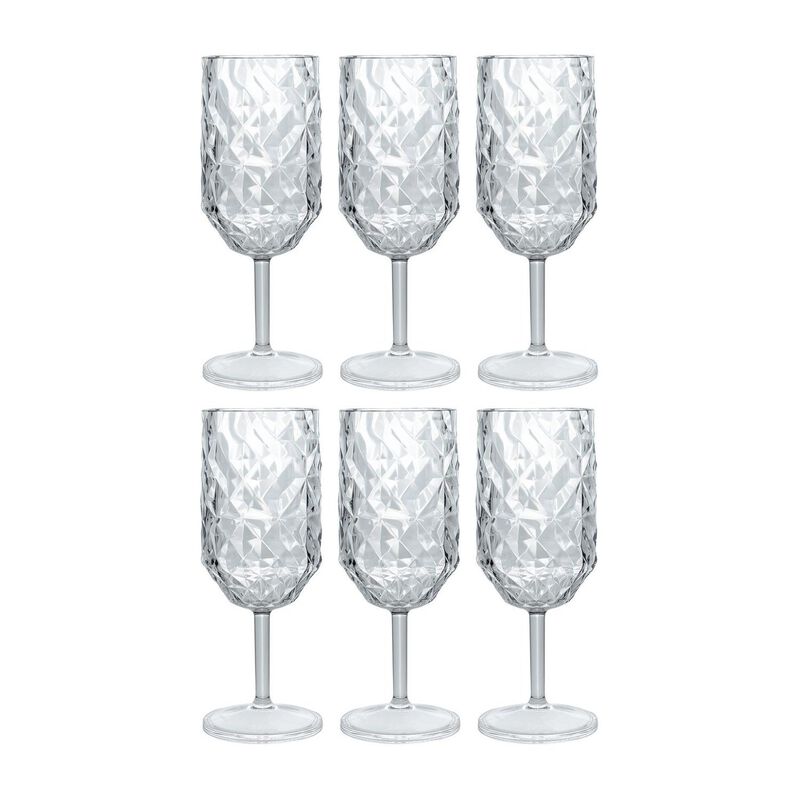 Polycarbonate Drinkware dia.2.5" h:7" 8 oz. Round Clear Polycarbonate Goblet (Set of 6)
