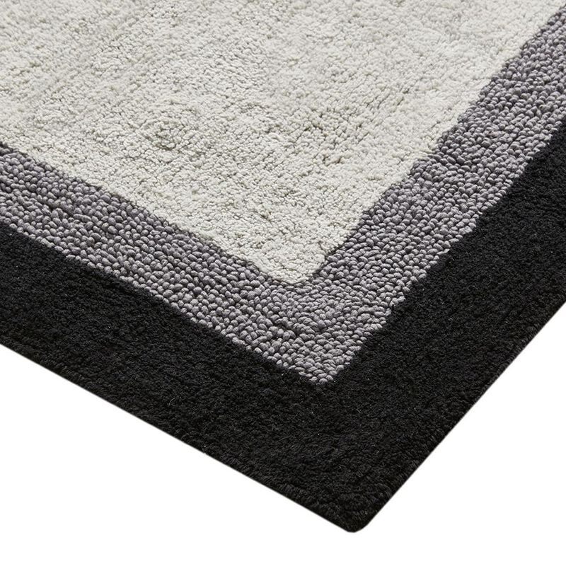 Belen Kox Amherst Cotton Bathroom Rug - Black, Belen Kox