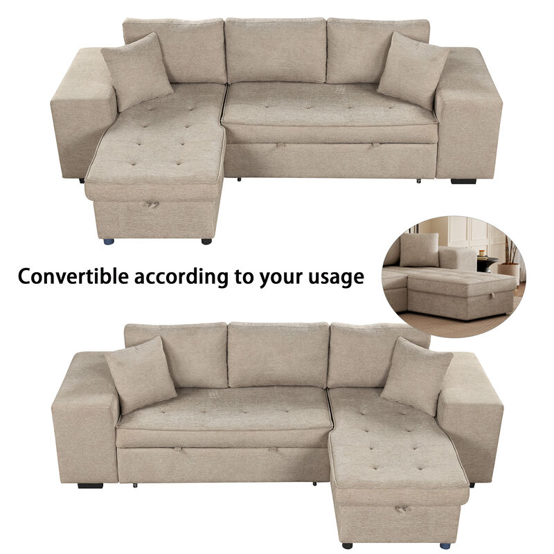Merax Modern L-Shape 3 Seat Reversible Sectional Sofa