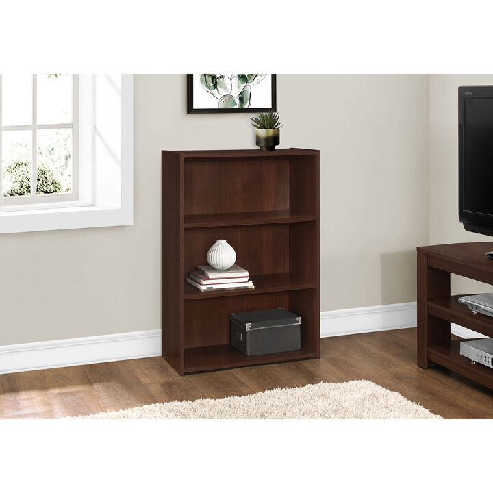 Monarch Specialties I 7475 Bookshelf, Bookcase, 4 Tier, 36"H, Office, Bedroom, Laminate, Brown, Transitional