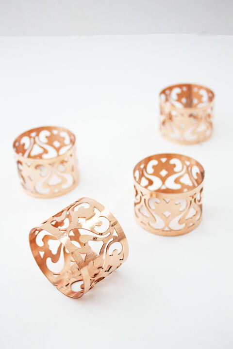 Coppermill Kitchen Vintage Inspired Napkin Rings Set/4