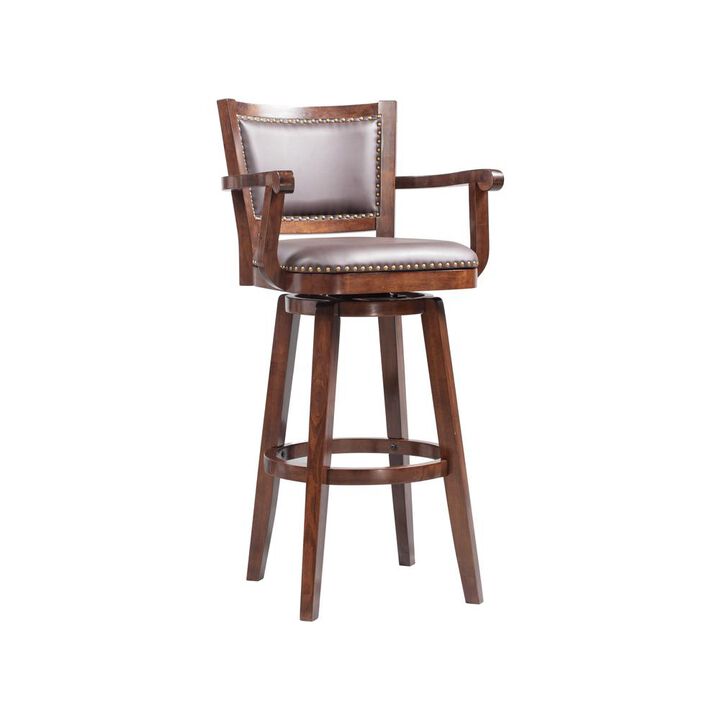 Boraam Broadmoor Swivel Extra Tall Barstool [Cappuccino], 34 - Cappuccino