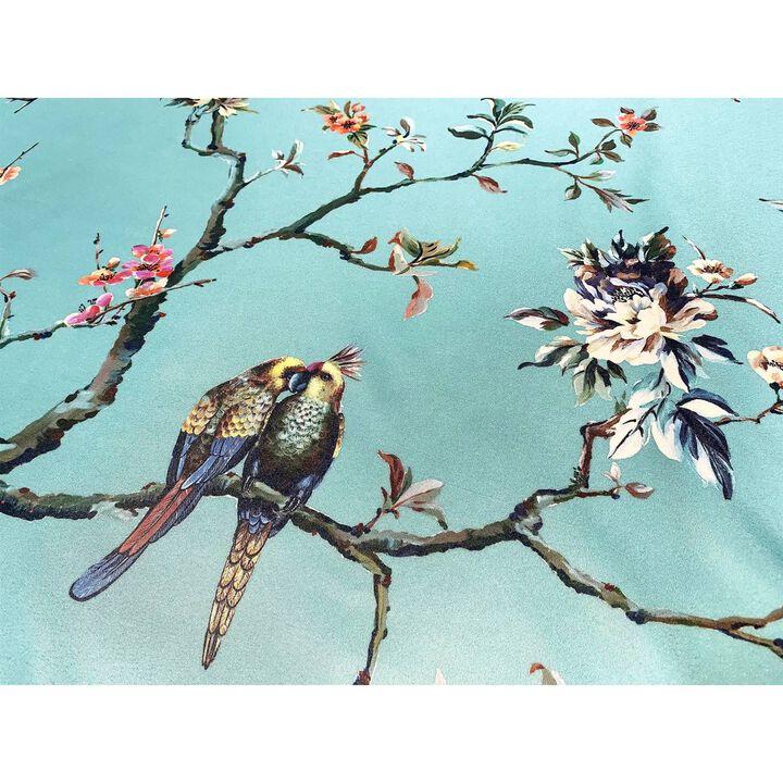 Elegant Floral Shower Curtain – Japanese Tree, Birds & Butterflies for a Serene Home Aesthetic