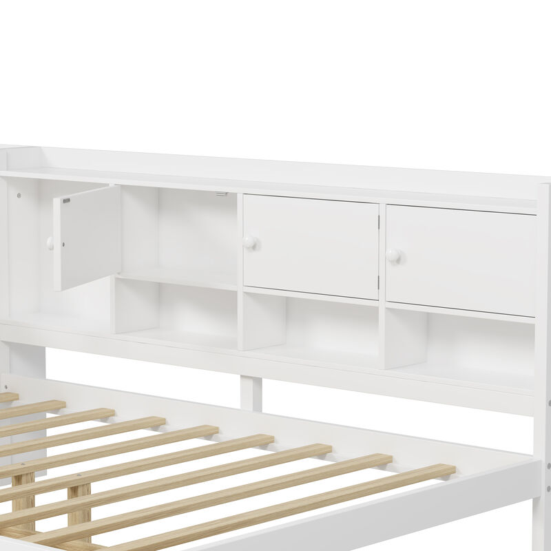 Merax Wooden L-Shape Daybed with Storage