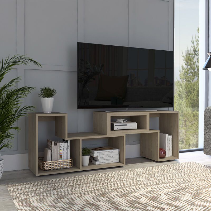 Extendable Tv Stand Houston, Living Room, Light Pine