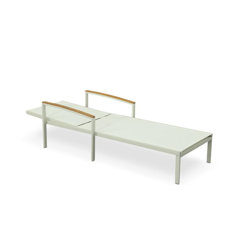 Carolina Living Braylee Reclining Chaise Lounge - Natural/White