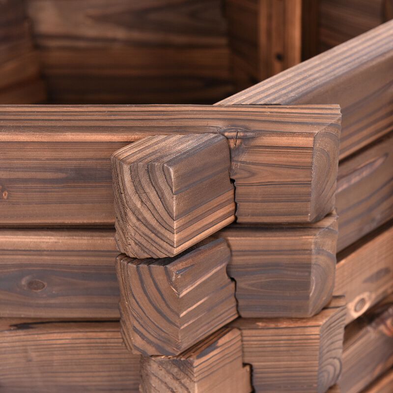 Outdoor Wooden Wishing Well Planter Bucket
