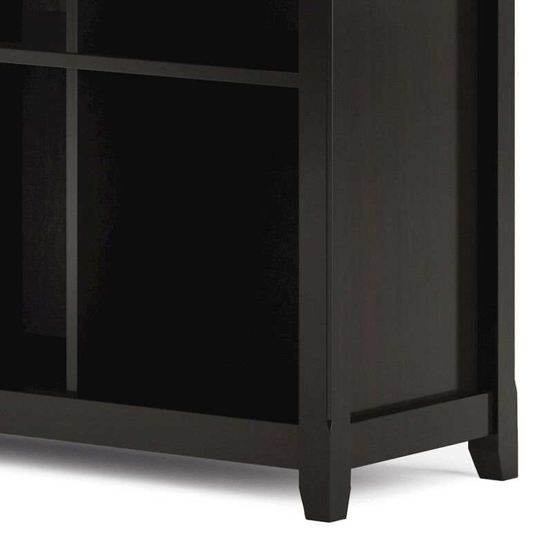 Simpli Home Amherst Solid Wood 12 Cube Storage Bookcase In Hickory Brown