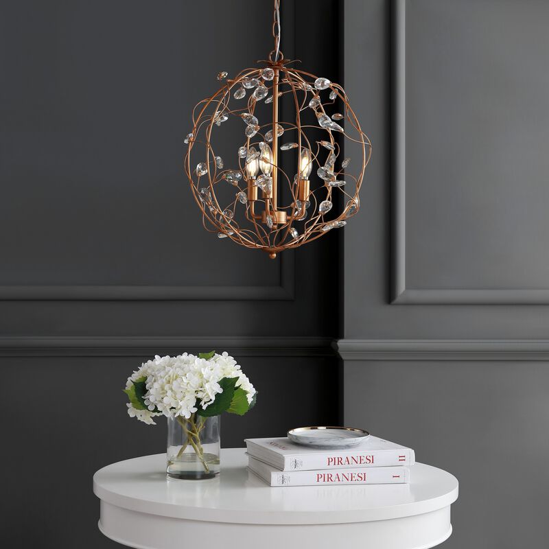 Isabelle Adjustable Metal/Glass LED Pendant