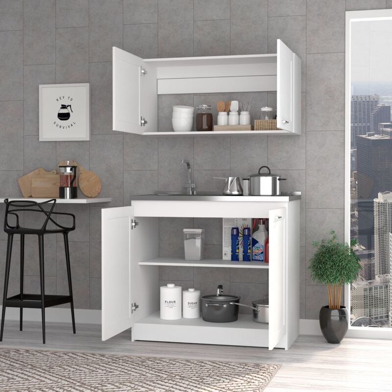 Cabinet Set Zeus, Garage, White