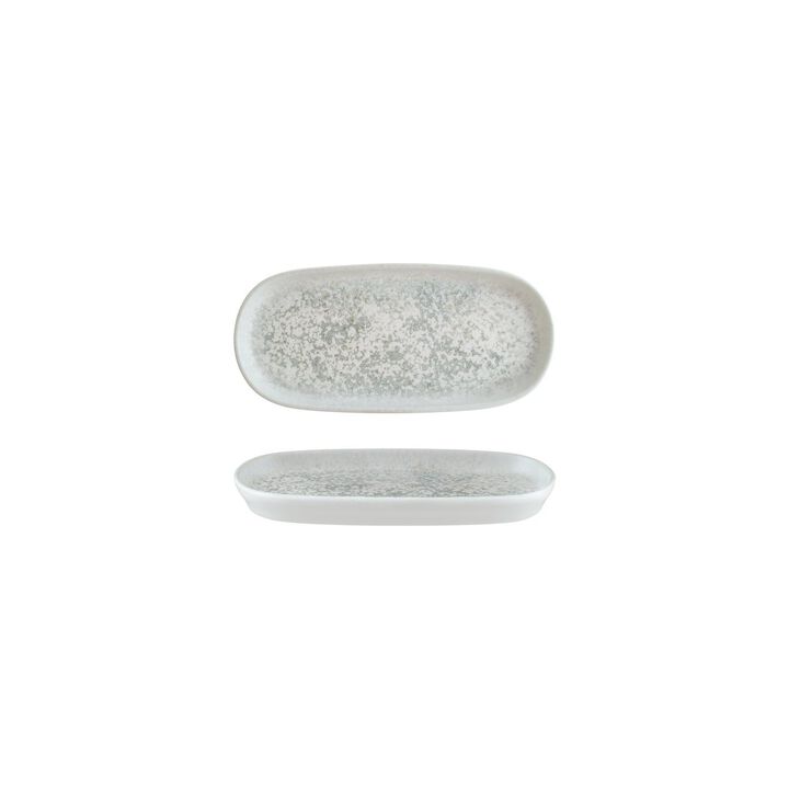 Luna Ocean 8.5" x 4" x h:0.75" Oval Decorated Porcelain Platter (Set of 2)