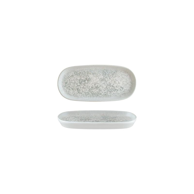Luna Ocean 8.5" x 4" x h:0.75" Oval Decorated Porcelain Platter (Set of 2)
